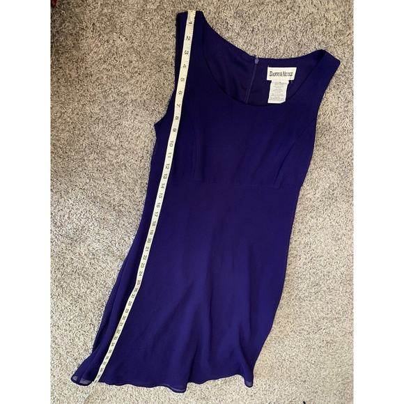 Danny &‎ Nicole Purple Flowy Dress Sleeveless Size 8 Lined - Picture 7 of 8
